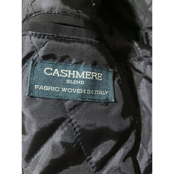 Y2K Lauren Ralph Lauren Coat 42R Single Breasted Wool Cashmere Quilted Insulated - Picture 11 of 13